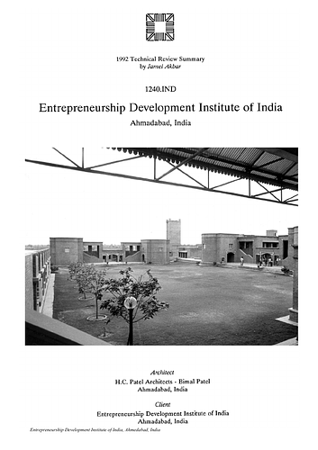 Entrepreneurship Development Institute of India On-site Review Report