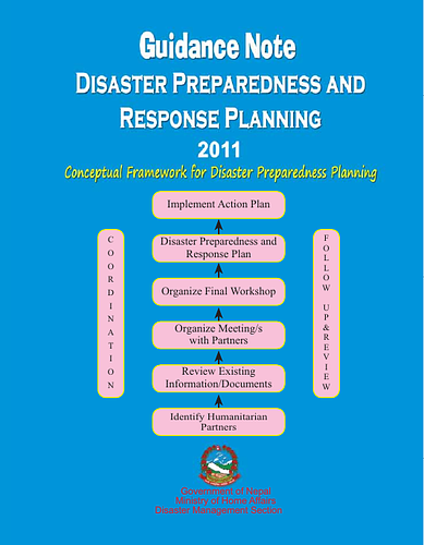 A conceptual framework for disaster preparedness planning. The document is "aimed at assisting Government officials, the Red Cross movement, I/NGOs and UN agencies who will be engaged in the disaster preparedness and  response planning process at the district level. The document is an important resource  material for all DDRC members to manage disaster preparedness planning initiatives in the  districts annually. The end product of the planning process is the Disaster Preparedness and  Response Plan (DPR Plan)."