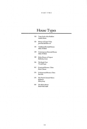 Part Two: House Types