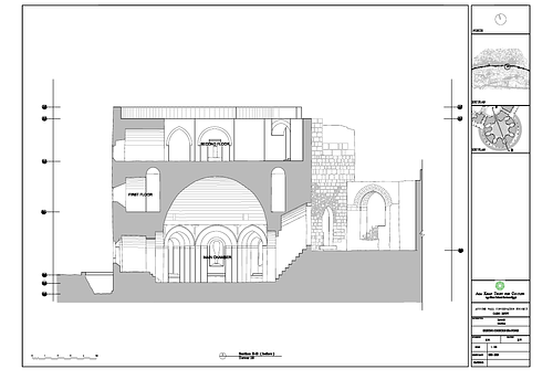 Ayyubid Historic Wall Conservation - This drawing documents the work of the Historic Cities Programme in Cairo between 1999-2009. The drawing is a CAD file converted to PDF.