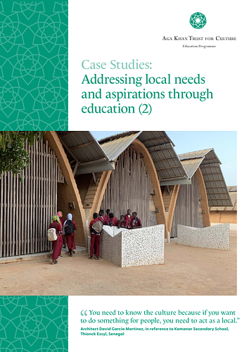 Green School - <p>This set of case studies is part of a series of case studies that draw on an archive developed through the work of the Aga Khan Trust for Culture (AKTC). The projects in Bangladesh, Cape Verde, China, Cyprus, Egypt, Indonesia, Iran, Lebanon, Malaysia, Mauritania, Palestine, Rwanda, Kingdom of Saudi Arabia, Senegal, Spain, Thailand and Uzbekistan have either been recipients of or shortlisted for the Aga Khan Award for Architecture. In addition to providing insight into selected contexts, issues, community partners, processes and impacts, the case studies also encourage students to reflect on the invisible capacity of built and natural environments to unite people by enhancing the psychological and social health of communities. They also recognise the role played by architects, in collaboration with users, to create pluralistic, inclusive natural and built environments.&nbsp;</p>
